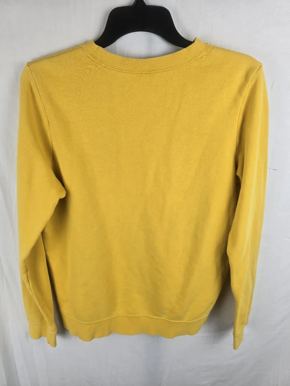Nike Women's Mustard Yellow Cotton Blend Crewneck Long Sleeve Sweatshirt Sz S